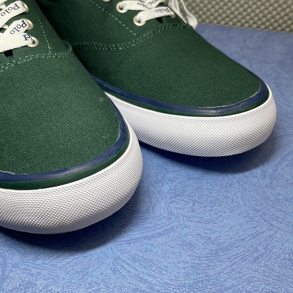 Polo Ralph Lauren Men’s Thorton 01087 Laceup Canvas Shoes Green Size 10D New - Picture 7 of 16